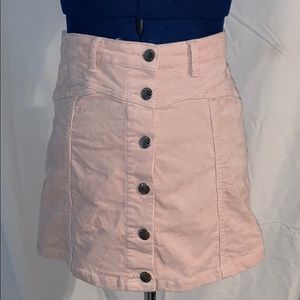 Pink Corduroy Skirt
